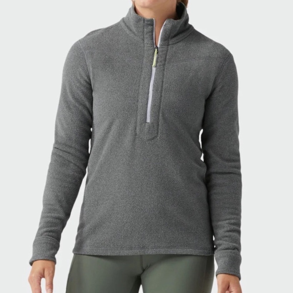 STIO Turpin Fleece Half-Zip Pullover Sweater size M in Dusk Heather Microfleece